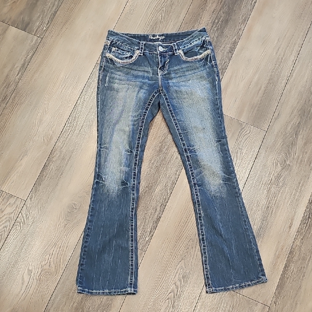 Jeans, Flare, Boot-Cut, Blue, Casual, Cowgirl, Western, Summer, Low-Rise, Y2k